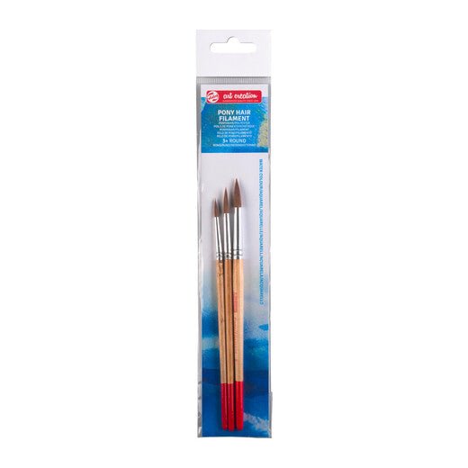 Talens Art Creation Watercolour brush set pony/polyester | 3 round brushes