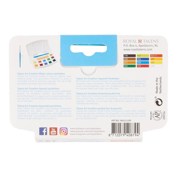 Talens Art Creation Watercolour pocket box