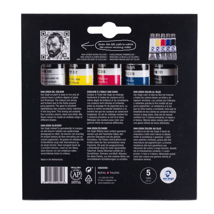 Van Gogh Oil colour primary mixing set | 5 x 20 ml