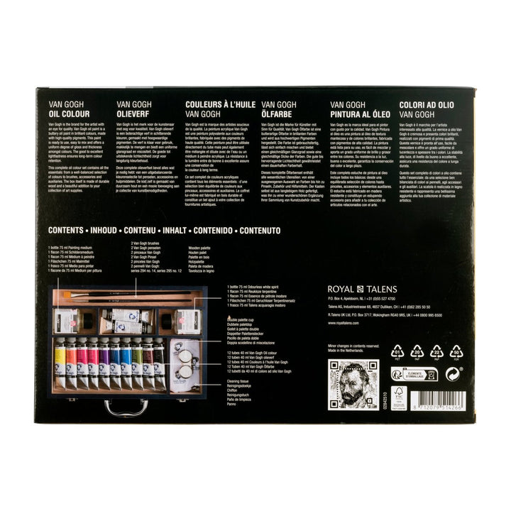 Van Gogh oil colour starter box XL | 12 x 40 ml + accessories