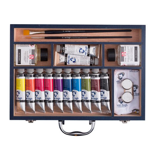 Van Gogh oil colour starter box XL | 12 x 40 ml + accessories