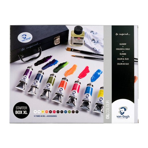 Van Gogh oil colour starter box XL | 12 x 40 ml + accessories