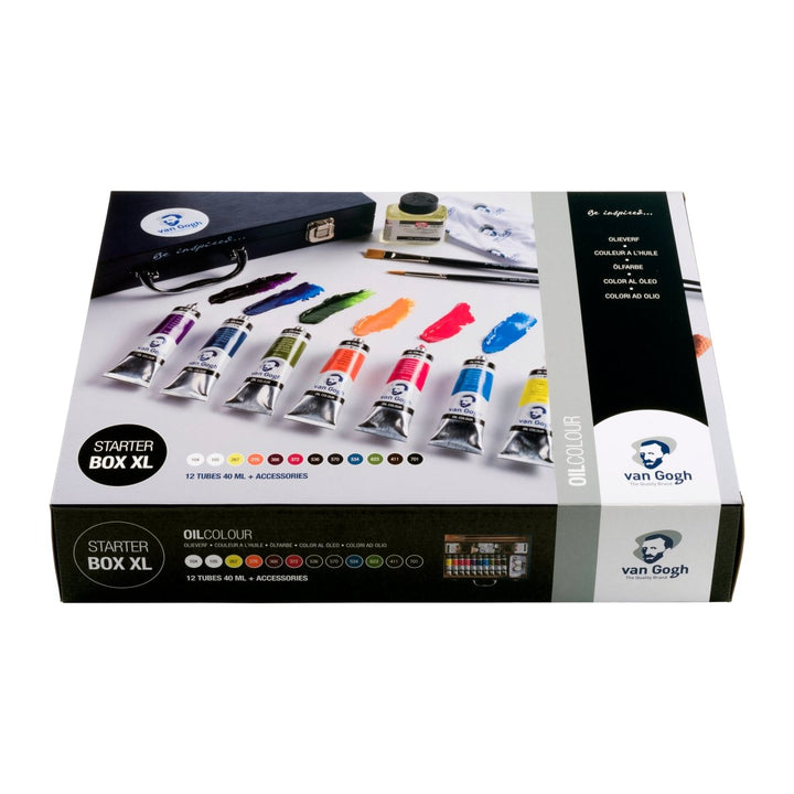 Van Gogh oil colour starter box XL | 12 x 40 ml + accessories