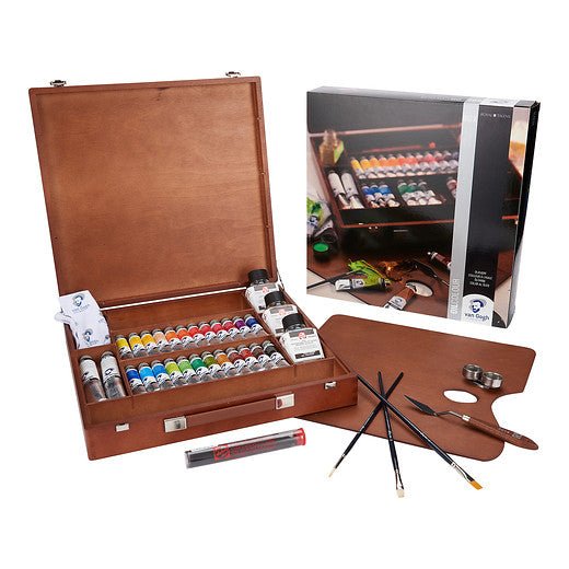 Van Gogh Oil colour wooden box Expert | 24 x 20 ml, 2 x 60 ml + accessories