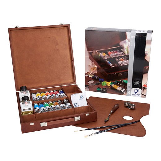 Van Gogh Oil colour wooden box Inspiration | 14 x 40 ml + accessories