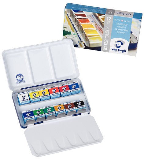 Van Gogh Watercolour metal case set | 12 half pans