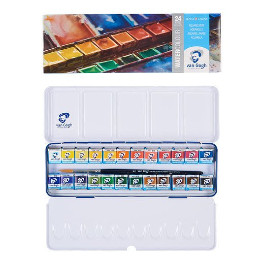 Van Gogh Watercolour metal case set | 24 half pans