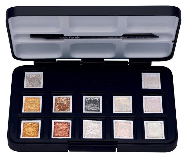 Van Gogh Watercolour pocket box specialty colours | 12 half pans